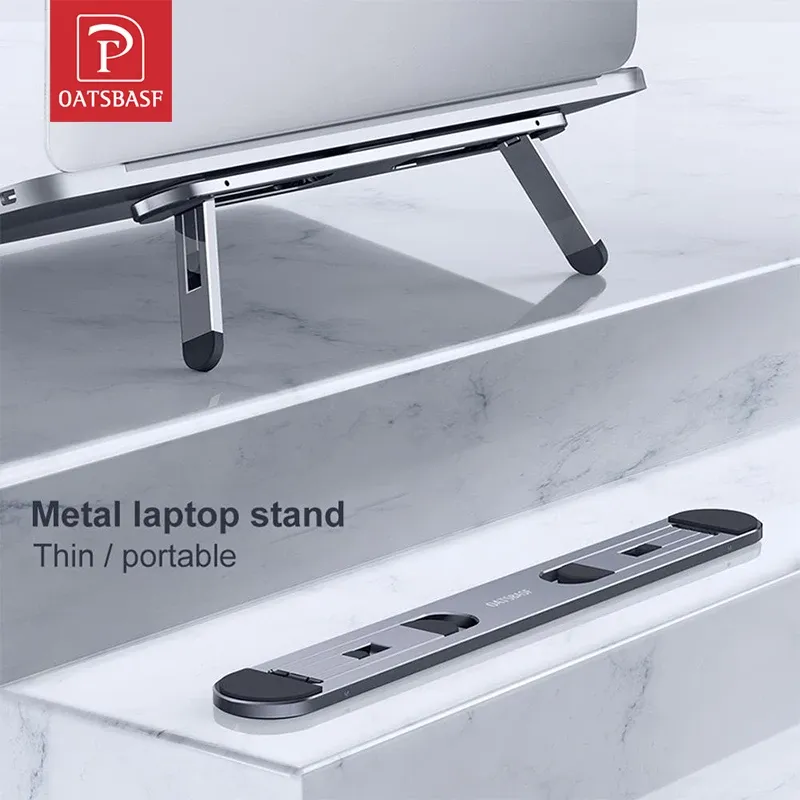 Oatsbasf Laptop-Ständer für MacBook Air Pro, unterstützt Tablet, tragbarer Notebook-Ständer, Mini-Riser, faltbarer Laptop-Halter, Kühlhalterung