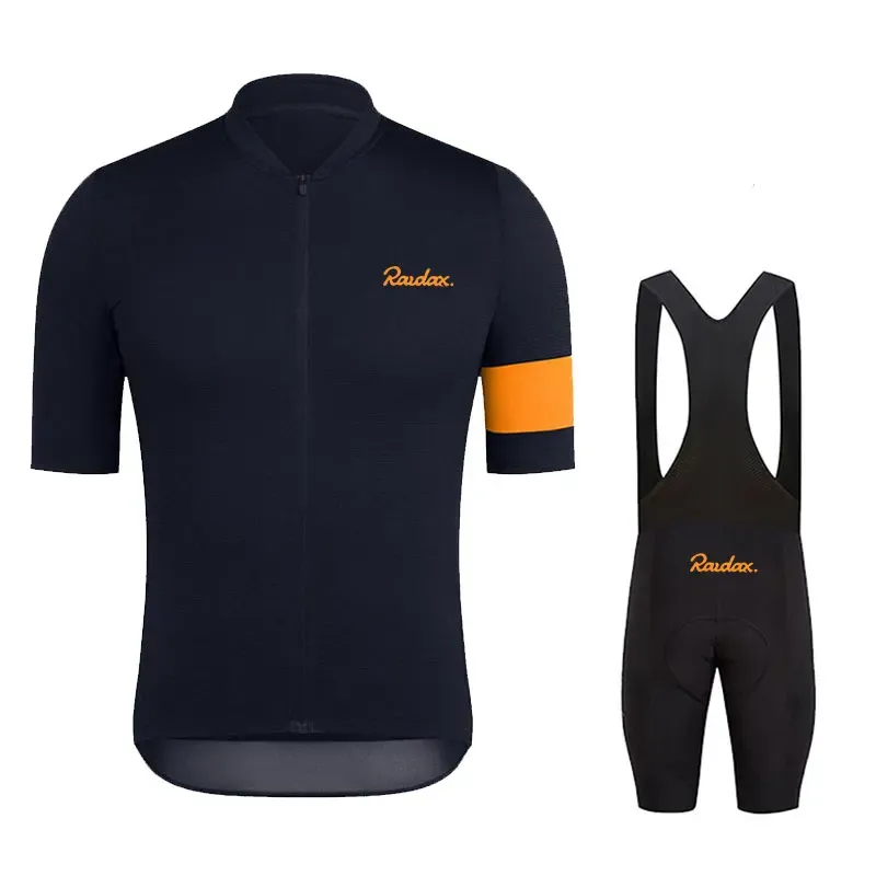 Raudax Männer Kurzarm radfahren Jersey Sets Ropa Ciclismo Hombre Sommer Radfahren Kleidung Triathlon Bib Shorts Anzug Bike Uniform