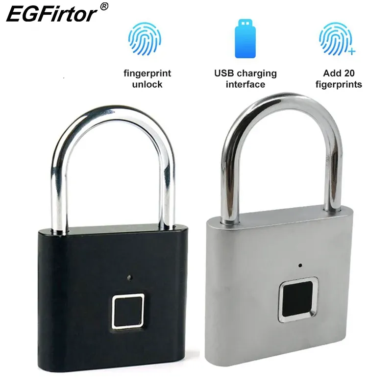 Biometrische Türschloss Keyless Fingerprint Vorhängeschloss Sicherheit Fingerprint Lock Elektrische Gepäck Fall Smart Lock Anti-diebstahl Türschloss