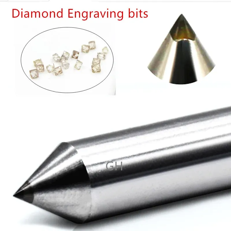 2 stücke 3,175mm 3mm Diamant punkt gravur schneider metall stein platine PCB bits graveur cnc schneiden werkzeuge fräser