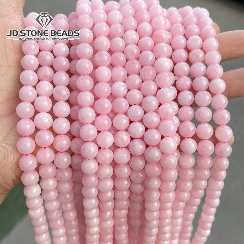 Natürliche Stein Perlen Rosa Rose Quarz Kristall Runde Perlen für Schmuck Machen Diy Armband Zubehör 15 "4 6 8 10 12mm Pick Größe