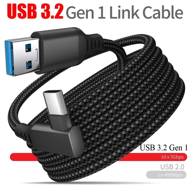 5 m Datenleitungskabel für Oculus Quest 2 Pico 4 PS5 Zubehör PC USB 3.2 Typ C Ladegerät Verbindungskabel für Meta Quest 3 VR