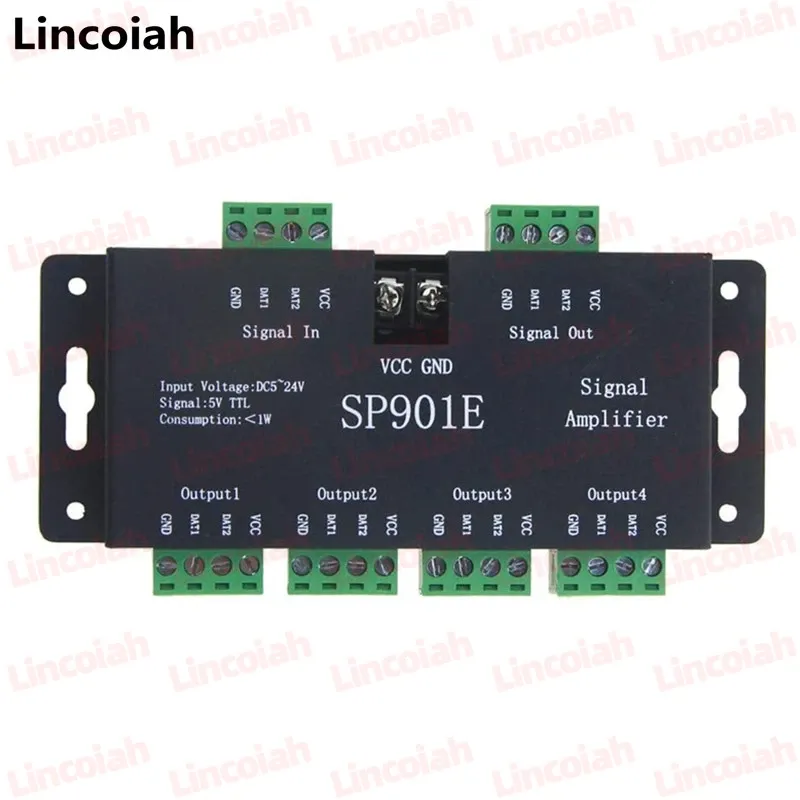 SP901E SPI Signal Verstärker Repeater für WS2812B WS2811 WS2813 RGB Adressierbare LED Pixel Streifen Programmierbare Matrix Panel Licht