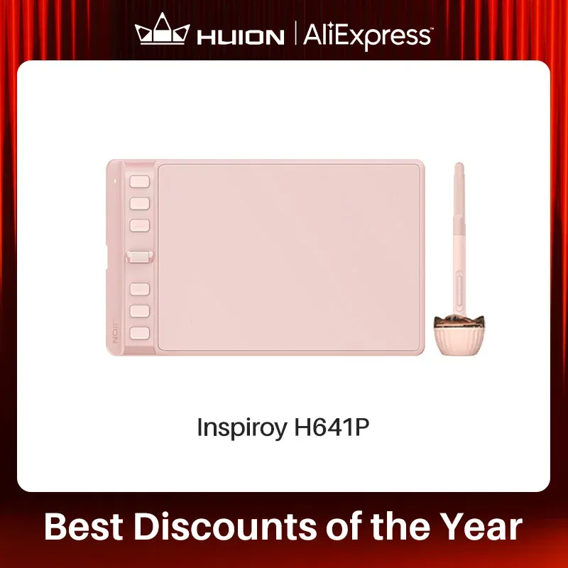 Huion Inspiroy 2 S H641P Grafiktabletts 6,3 x 3,9 Zoll digitales Zeichenstift-Tablet 6 Express-Tasten unterstützen Android Mac Windows