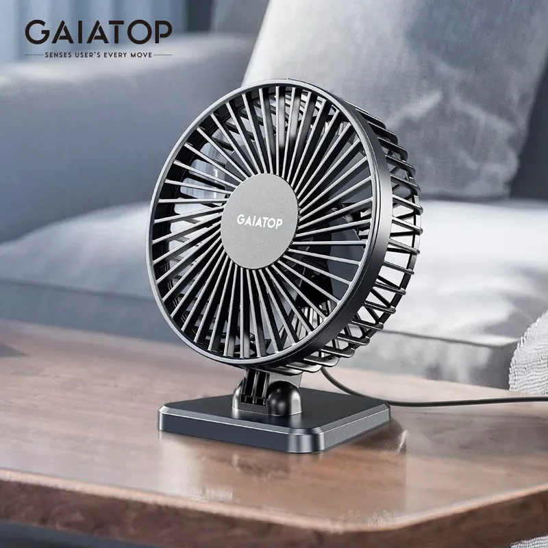 GAIATOP Mini-USB-Desktop-Lüfter, tragbarer Lüfter, Desktop-Büro, USB, leise Lüfter, drei Geschwindigkeitseinstellungen, geeignet für das Heimbüro