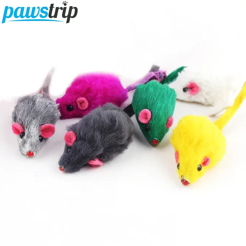 10 Teile/los Kaninchenfell Falsche Maus Haustier Katze Spielzeug Mini Lustige Spielen Spielzeug Für Katzen Kitten