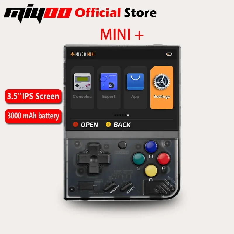 MIYOO Mini Plus Tragbare Retro-Handspielkonsole 3,5-Zoll-IPS-HD-Bildschirm Kindergeschenk Linux-System Klassischer Gaming-Emulator