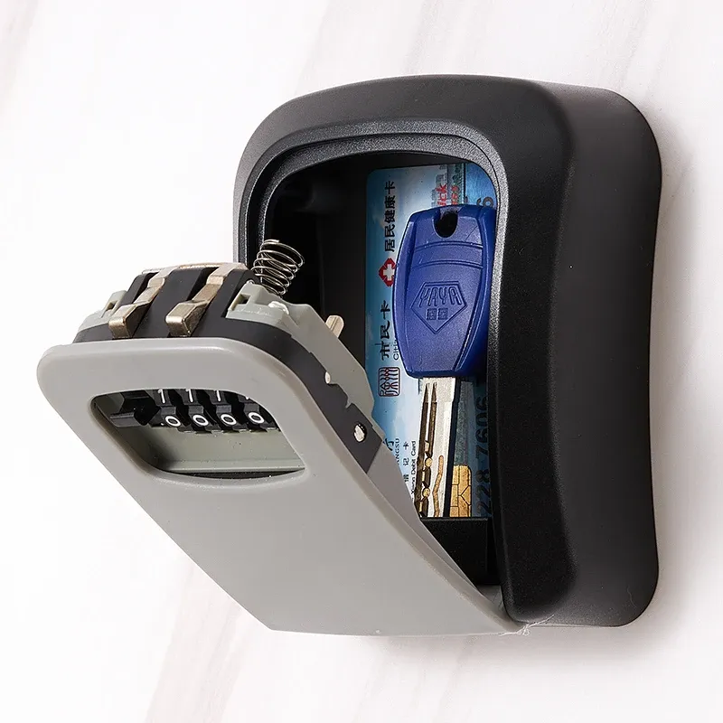 Schlüsselkasten zur Wandmontage, 4-stelliges Passwortcode, Sicherheitsschloss, ohne Schlüssel für Zuhause, Büro, Schlüsselsafe, geheime Aufbewahrungsbox, Organizer