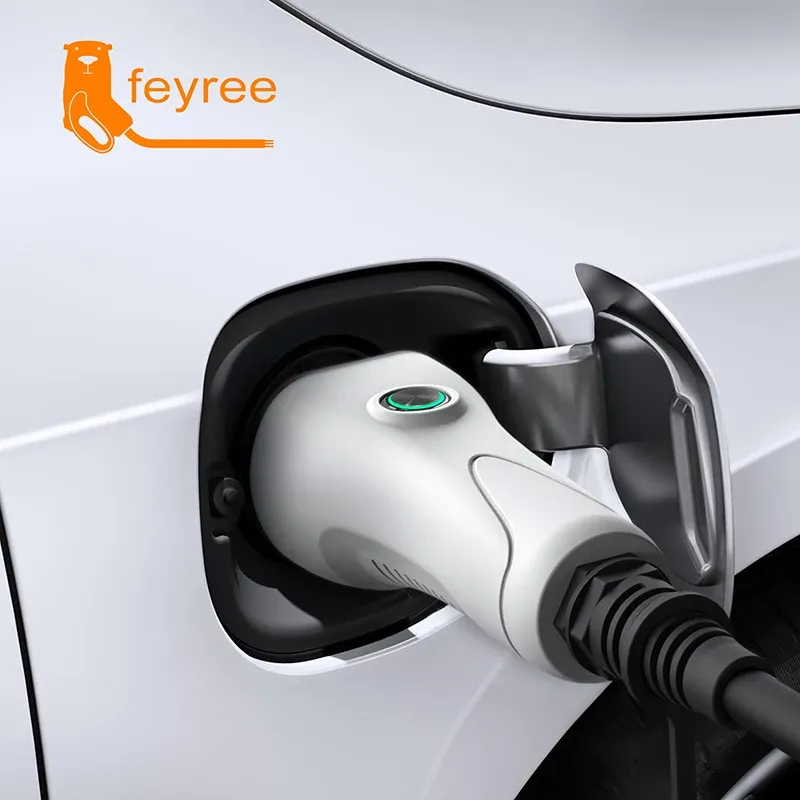 Feyree V2L-Kabel, seitlicher Entladestecker für Elektroautos, EV-Ladegerät, Typ 2, 16 A, mit EU-Buchse, Outdoor-Kraftwerk (verbesserte Version)