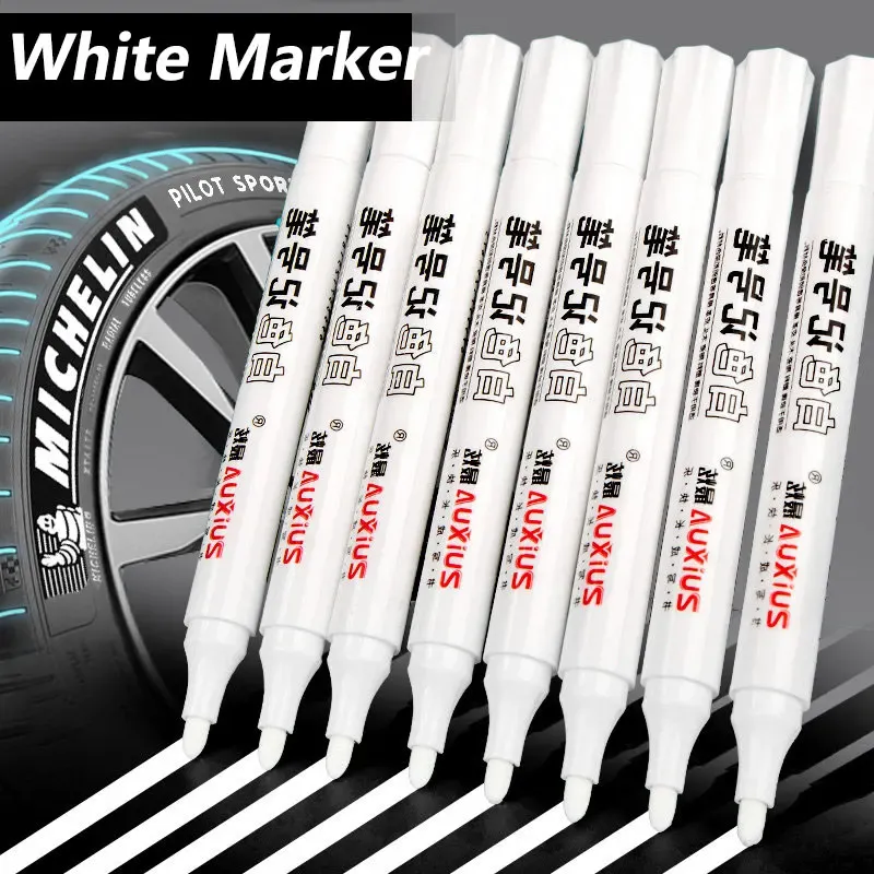 1/3/5 Stück weiße Markierungsstifte 2,0 mm öliger wasserdichter weißer Gelstift DIY Graffiti Skizzieren Marker Briefpapier Schreiben Schulbedarf