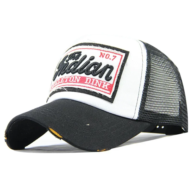 Mode Brief Stickerei Baseball Kappe Für Männer Frauen Sommer Atmungsaktive Mesh Snapback Hut Unisex Hip Hop Trucker Knochen Gorras