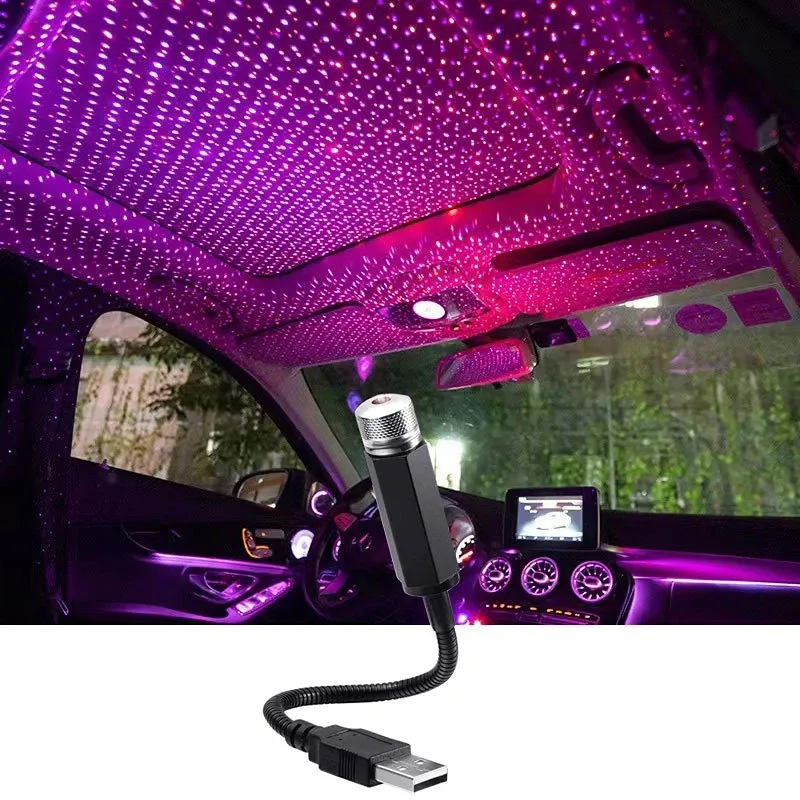 Mini LED Auto Dach Sterne Nachtlicht Projektor Atmosphäre Galaxy Lampe USB Dekorative Einstellbar für Auto Dach Zimmer Decken Decor