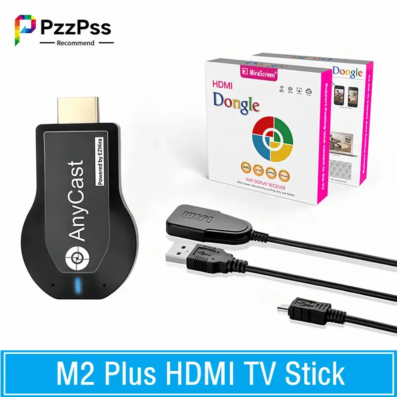 1080P M2 Plus HDMI-kompatibel TV Stick WIFI Display TV Dongle Empfänger Anycast DLNA Teilen Bildschirm Für IOS Android Miracast Airplay