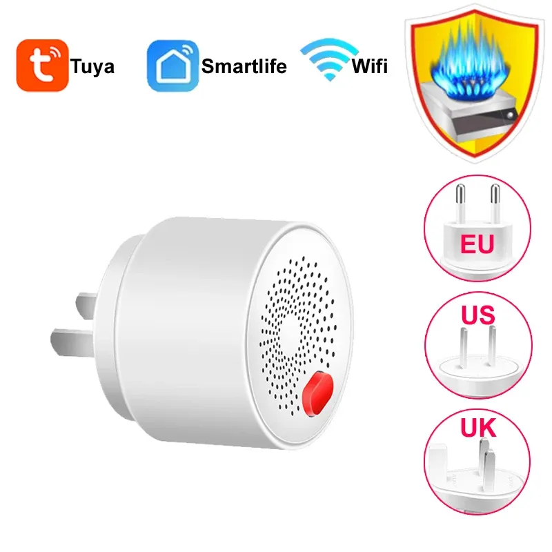 Tuya Smart Home Wifi Erdgas Sensor Brennbaren Kohle Gas LPG Gas Leckage Alarm Detektor Feuer Sicherheit Schutz Smart Leben