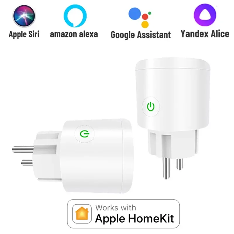 HomeKit WiFi Smart Plug Apple Home Scan Code Kein Hub erforderlich EU-Buchse Fernunterstützung Alexa Google SmartThings Siri Cozylife APP