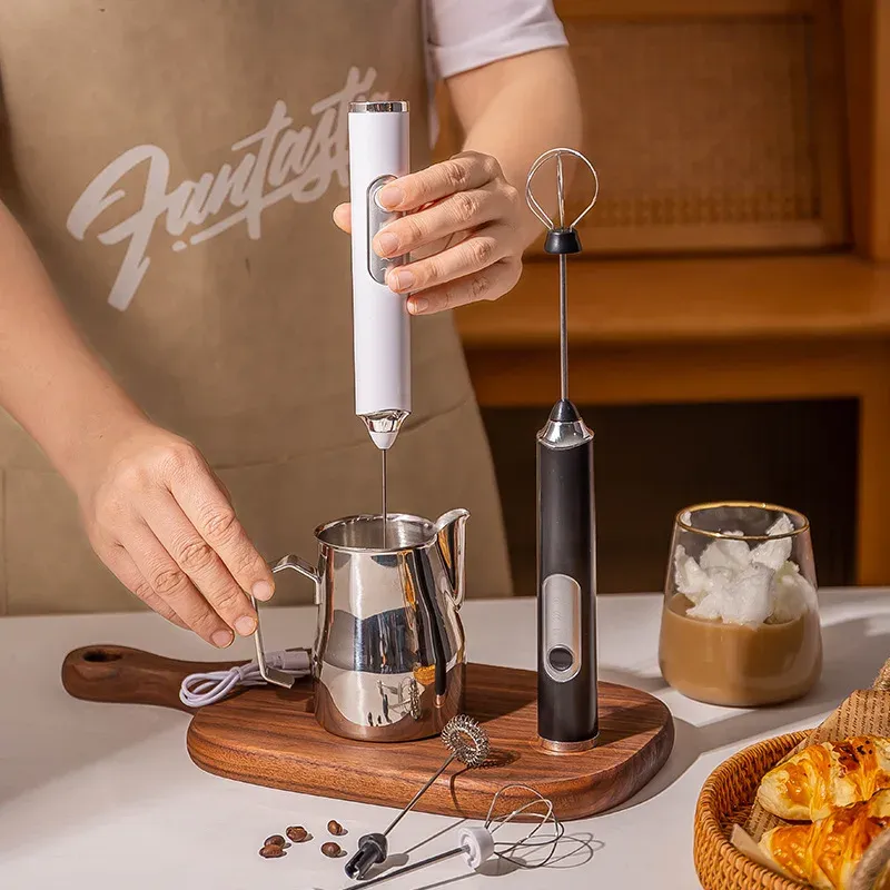 Elektrische Milch Schäumer Mixer Drahtlose Kaffee Schneebesen Mixer Hand Schneebesen Cappuccino Mixer-düse USB Tragbare Küche Werkzeuge