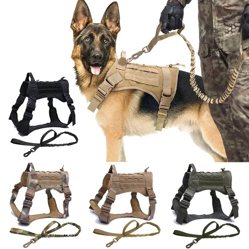 Taktische Hundegeschirre, Haustier-Trainingsweste, militärisches Hundegeschirr, Leine, Halsband für kleine, mittelgroße und große Hunde, Spazierengeschirr, Jagd