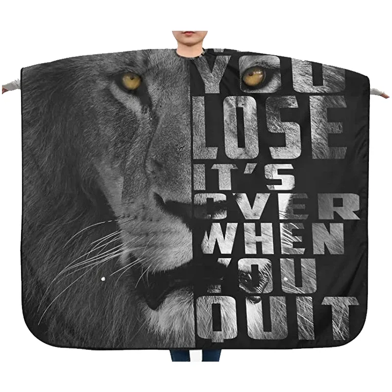 Barbershop Haarschnitt Schürze Tiger Löwe Muster Friseur Kleid Wasserdichte Haarstyling Capes Antistatische Friseur Mantel Werkzeug
