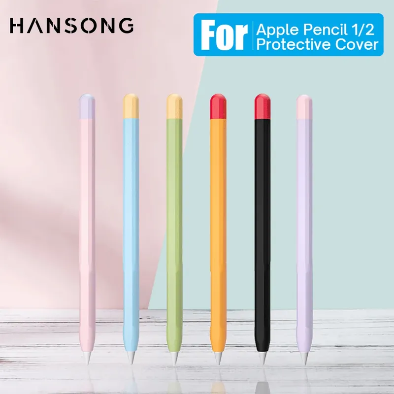 Weiche Silikon Apple Federmäppchen Bunte Stylus Schutzhülle für Apple Pencil 1. 2. Generation Cover iPad Zubehör