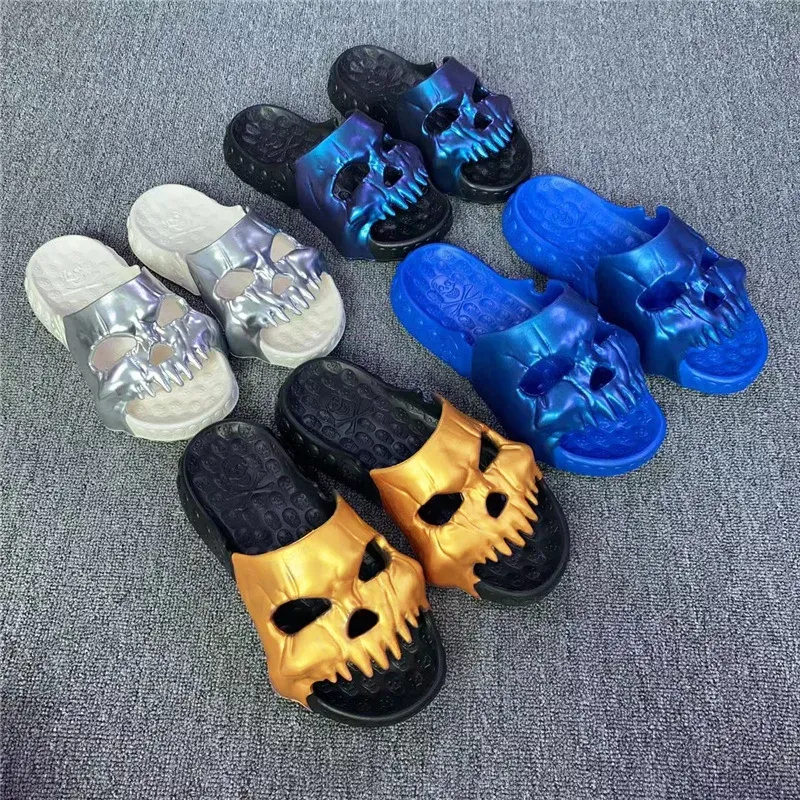Halloween Plattform Schädel Plattform Slipper Dämon Hause Wolke Sommer Strand Sandale Slides Flip-Flops Männer Frauen Weiche Hausschuhe Flache