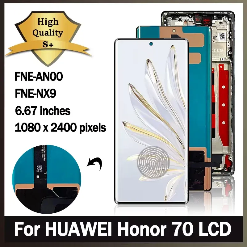 6.67 ''Neue Bildschirm Für Huawei Honor 70 LCD Display Touchscreen Digitizer Montage Für Honor 70 FNE-AN00 FNE-NX9 LCD Display