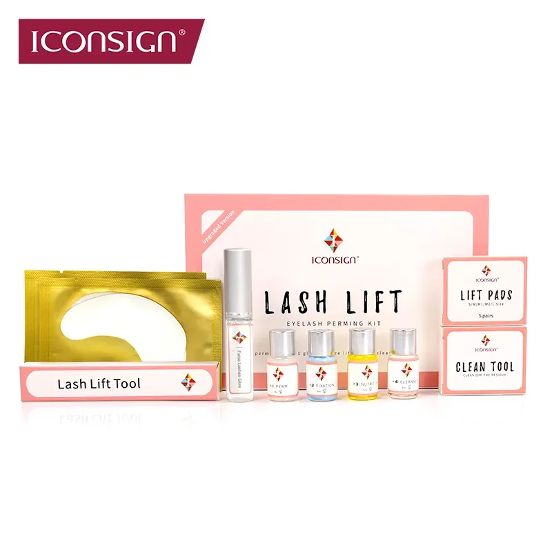ICONSIGN Upgrade-Version Lash Lift Kit Lifting Wimpern Dauerhaft 6-8 Wochen Lash Perm Wimpernverstärker Calia Makeup Tools