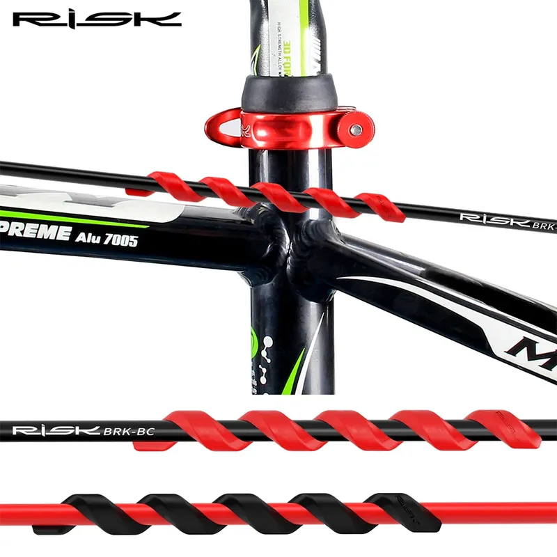 RISIKO Fahrrad Kabel Gehäuse Schutz Universal Gummi Bremse Shift Linie Rahmen Rohr Hülse Anti Scratch MTB Rennrad Zubehör