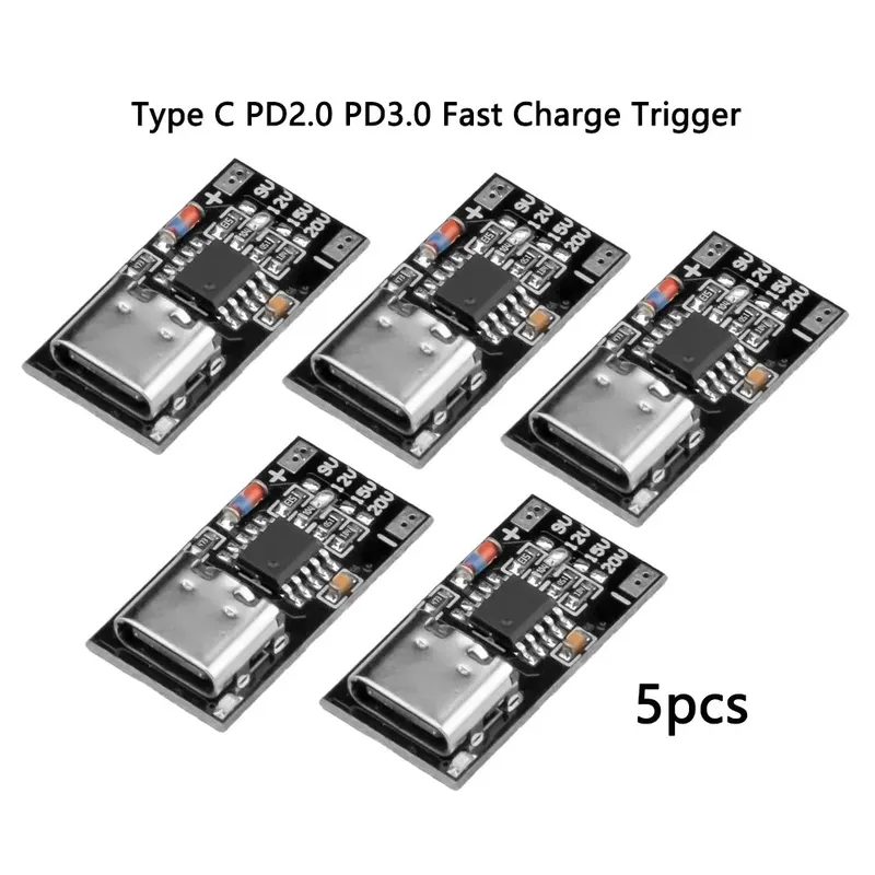 5 stücke Typ C PD2.0 PD 3,0 Schnelle Ladung Trigger Polling Detektor USB Boost Netzteil Ändern Modul Ladegerät Bord diymore