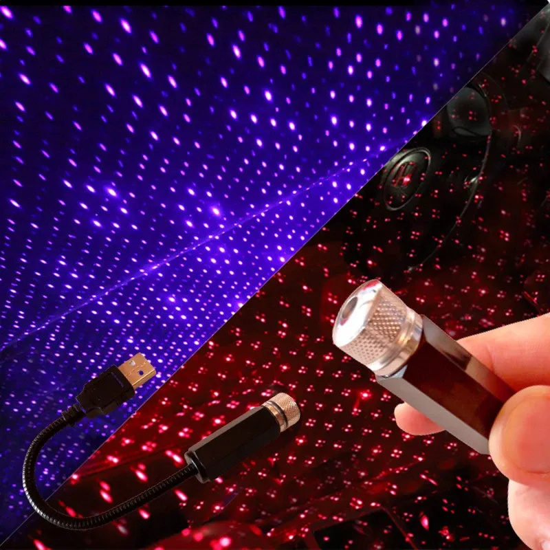 Auto Romantische LED Sternenhimmel Nachtlicht 5V USB Powered Galaxy Star Projektor Lampe für Auto Dach Zimmer Decke Dekor stecker und Spielen