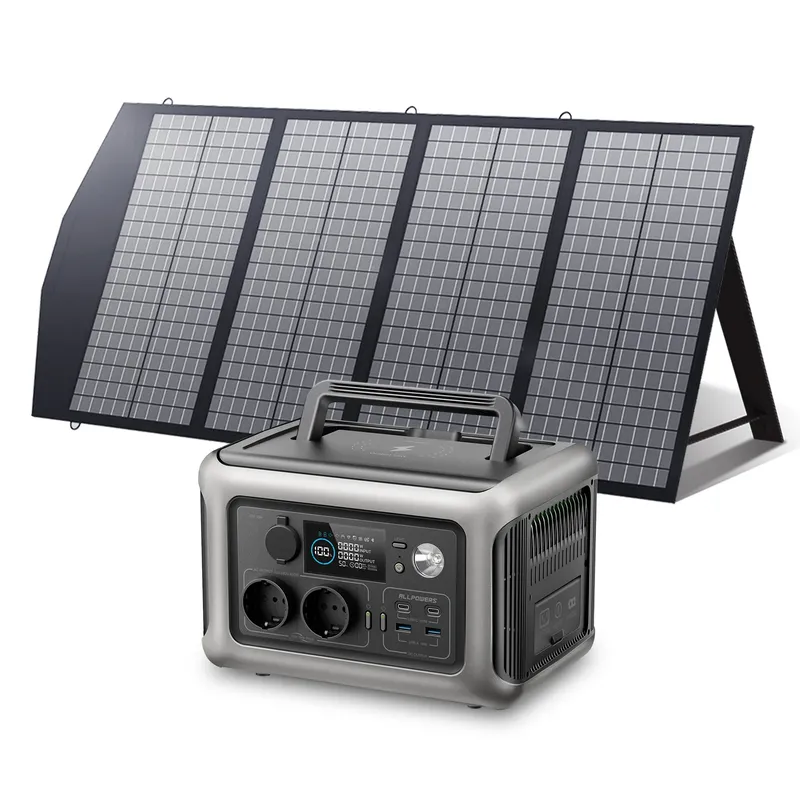 ALLPOWERS R600 Tragbares Kraftwerk mit Solarpanel (optional), 299 Wh 600 W LiFePO4-Batterie für Heim-Backup im Freien, Camping, Wohnmobil