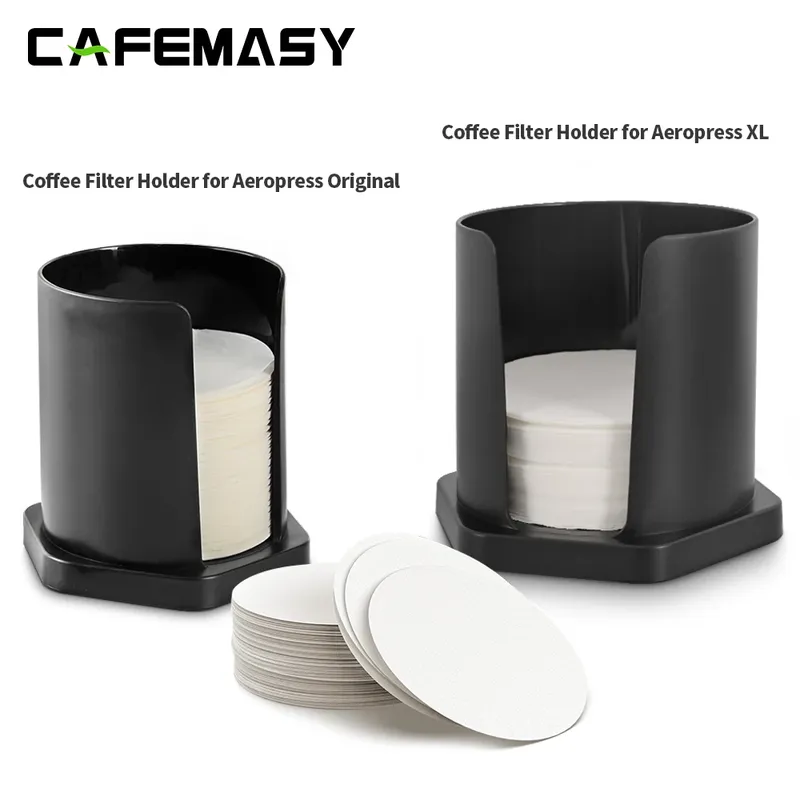 CAFEMASY Kaffeefilterpapierhalter für Aeropress mit 371-teiligen verpackten Filtern als Ersatz für Aeropress Espressomaschine