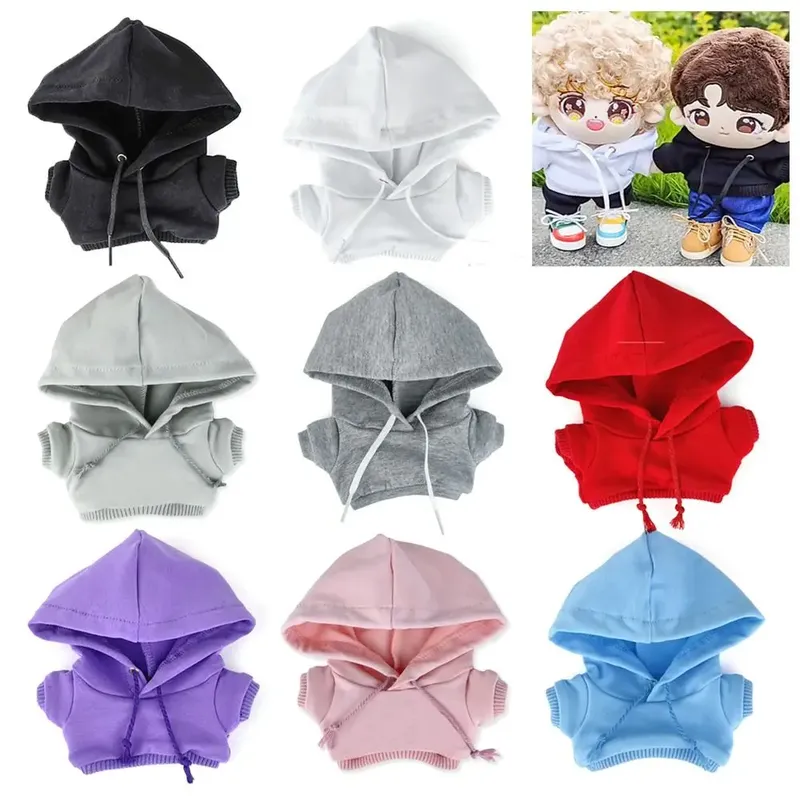 Hand gefertigte Mode Kleidung Hoodies für 10/15cm/20cm Baumwoll puppen Sweatshirt Outfits für bjd Puppen Top für ob11