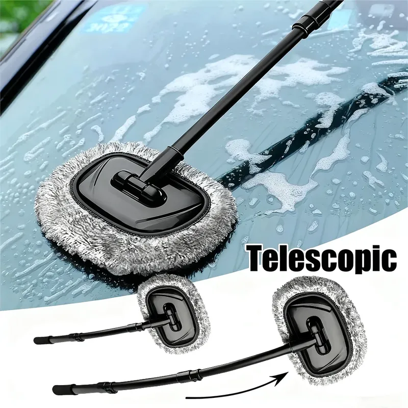 Neue Auto Waschen Mopp Reinigung Pinsel Teleskop Langen Griff Reinigung Mopp Versenkbare Gebogen Bar Auto Waschen Pinsel Auto Reinigung Werkzeuge