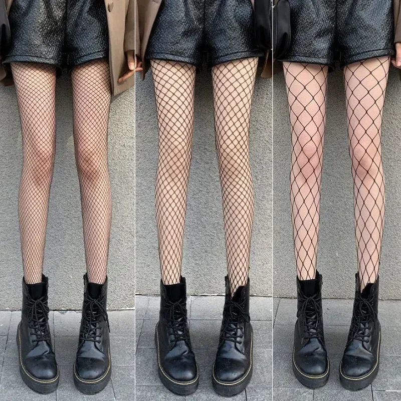 Heißer Verkauf Sommer Lolita Fishnet Body Strümpfe Fisch Net Strumpfhosen Mesh Nylon Strumpfhosen Dessous Haut JK Fishnet Taille Strumpfwaren