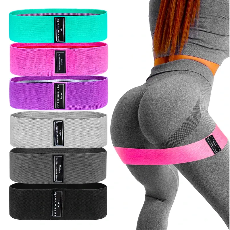 Stoffwiderstand Hüfte Booty Bands Gesäß Oberschenkel Elastische Trainingsbänder Squat Circle Stretch Fitness Streifen Schlaufen Yoga Gym Ausrüstung