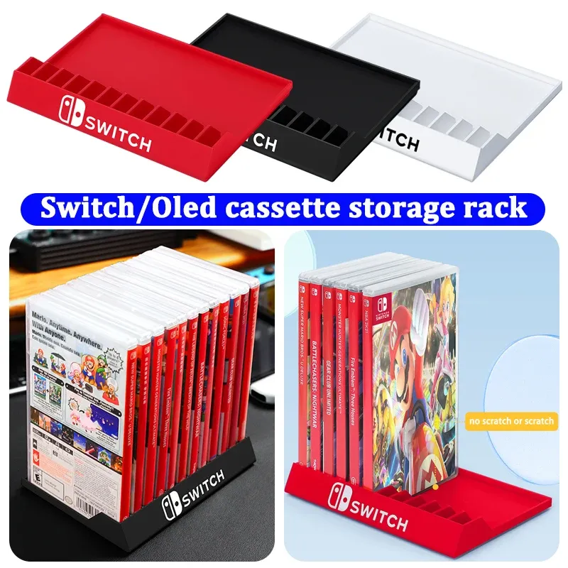 Desktop-Spielkartenbox-Halter für Nintendo Switch OLED Kassetten-Aufbewahrungsregal Spielscheiben-Aufbewahrungshalterung Ständer für NS-Zubehör