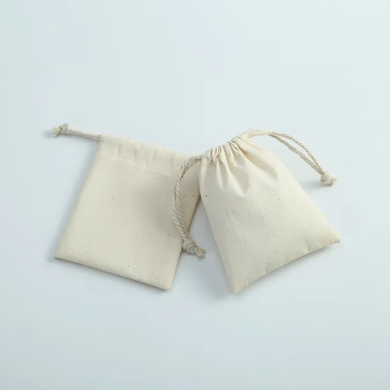 10 Stück 8 x 10 cm Baumwoll-Sackleinen-Schmuck-Organizer, Natur-Leinen-Geschenktüten für Halsketten-Aufbewahrung, Ohrringe, Hochzeitsbevorzugungen, Süßigkeitentüten