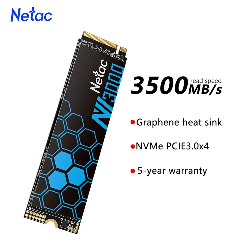 Netac SSD NVMe M.2 1 TB 2 TB HDD 3500 MB/s Festplatte M2 2280 SSD HD 250 GB 500 GB PCIe3.0 Interne Festplatte für Laptop-Desktop-PC