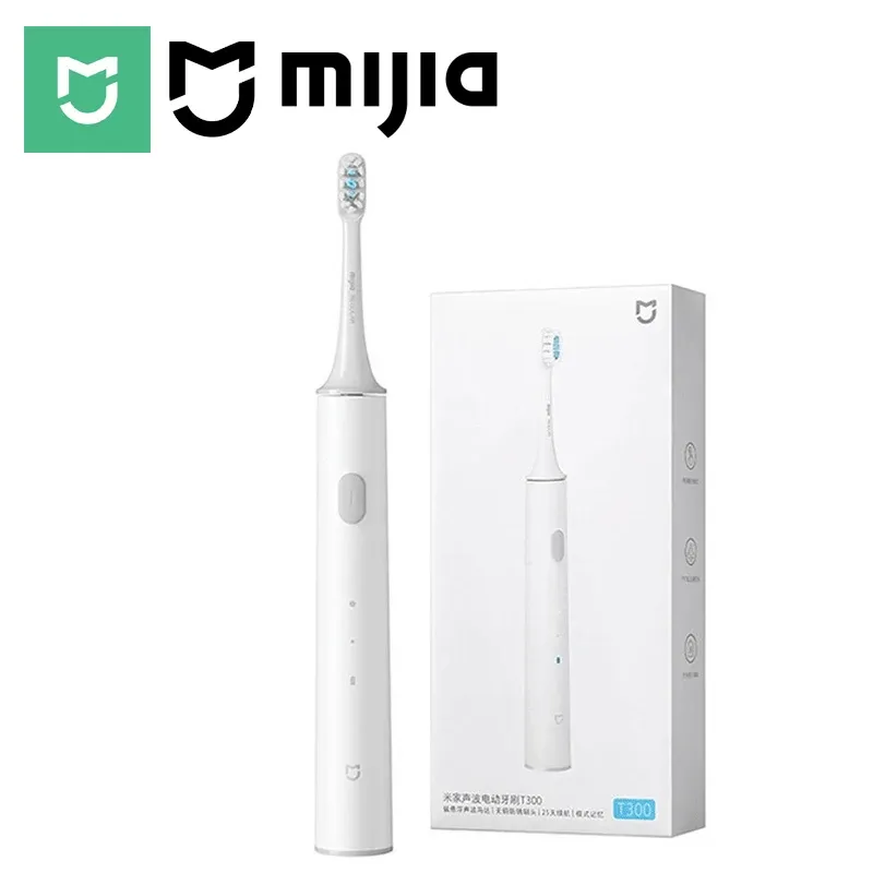 MIJIA T300 Elektrische Zahnbürste, IPX7 wasserdicht, intelligente Schallbürste, Ultraschall-Zahnaufhellung, Zahnbürste für Zahnbürsten