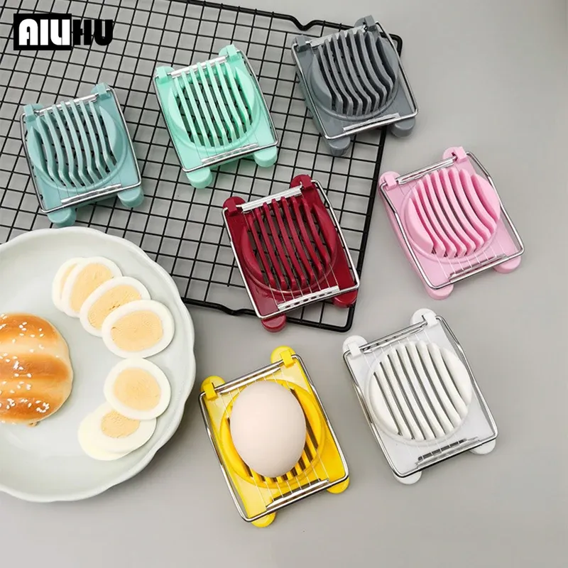 Küche Zubehör Ei Slicer Chopper Edelstahl Obst Salat Cutter Ei Werkzeuge Manuelle Küchenmaschinen Küche Gadget ALI426