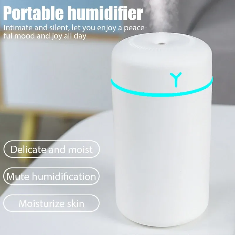 Tragbarer 420ml Luftbe feuchter Aroma öl Luftbe feuchter für Heimauto USB Cool Mist Sprayer mit bunten weichen Nachtlicht reiniger
