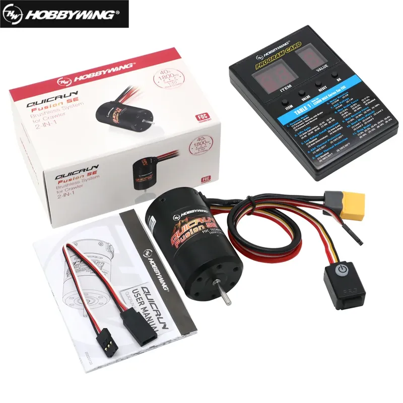 Hobbywing QuicRun Fusion SE 1200KV/1800KV Sensored Bürstenlosen Motor Gebaut In 40A ESC 2 in 1 Wasserdicht Für 1/10 1/8 RC Auto teil