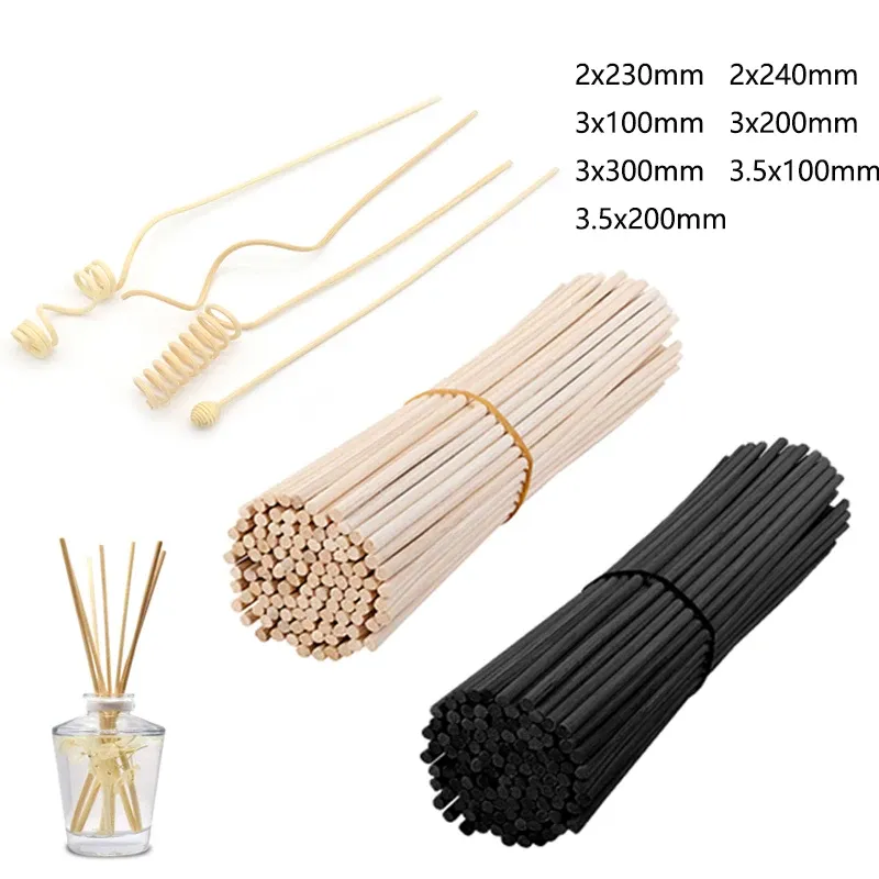 5-100 Stück 2–3,5 mm Reed-Diffusor-Ersatzstab zum Selbermachen, handgefertigt, Heimdekoration, extra dickes Rattan, Aromatherapie-Diffusor-Nachfüllstäbchen