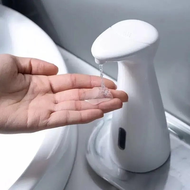Automatischer Sensor-Seifenspender, weiß, hochwertiges ABS, wasserdicht, Handseife, Sensor, Badezimmer, intelligentes Waschhandstück