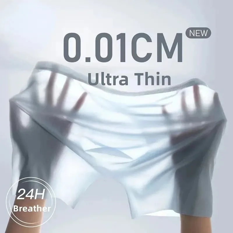 1pc Herren Boxer Shorts Eis Seide Männer Höschen Nahtlose Sexy Unterwäsche Mann Unterhose Höschen Männlichen Antibakterielle Atmungsaktive Briefs