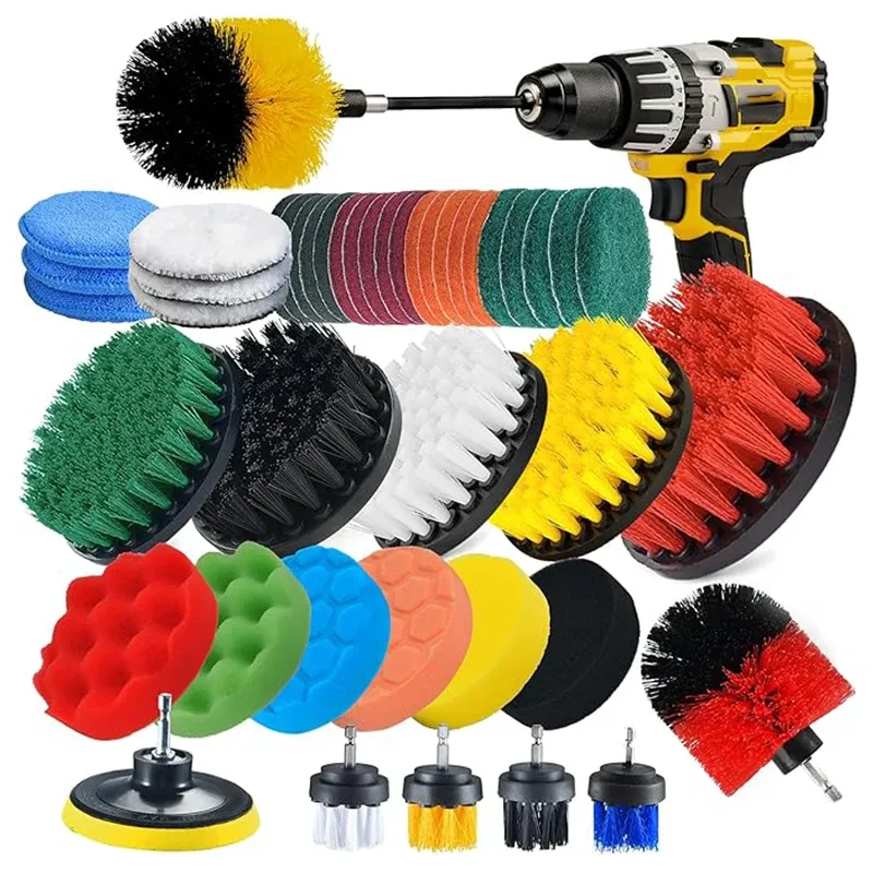 UNTIOR Elektrische Bohrmaschine, Bürstenaufsatz-Set, Power-Schrubberbürste, Autopolierer, Küche, Badezimmer, Reinigungswerkzeug, Auto-Detailsbürsten