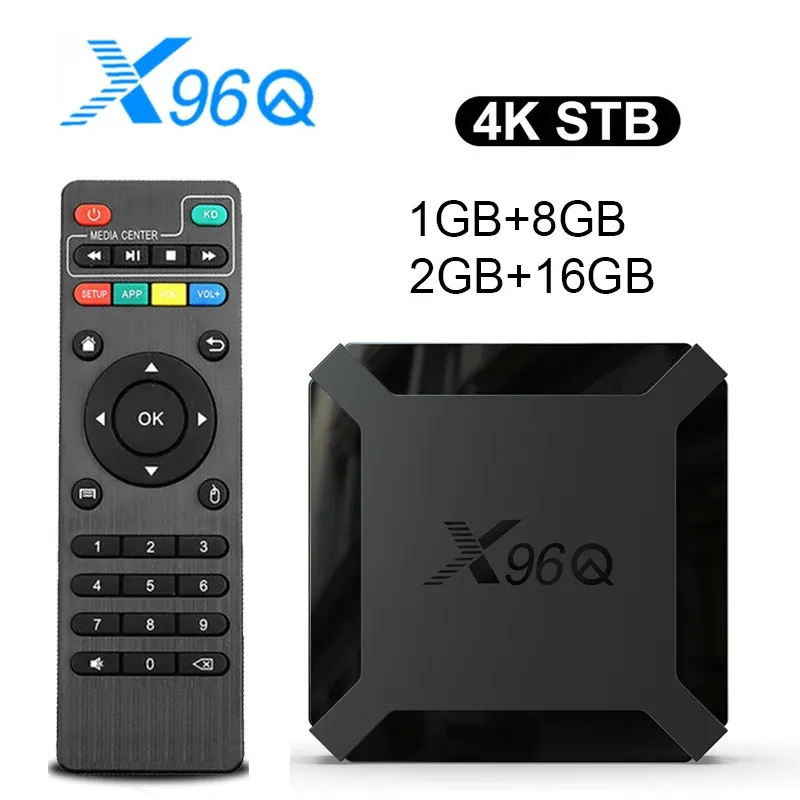 Heißer X96Q Android 10.0 Schnelle Smart TV BOX 2GB 16GB Allwinner H313 Quad Core 4K 2,4G Wifi Set top box 1G8G Media Player