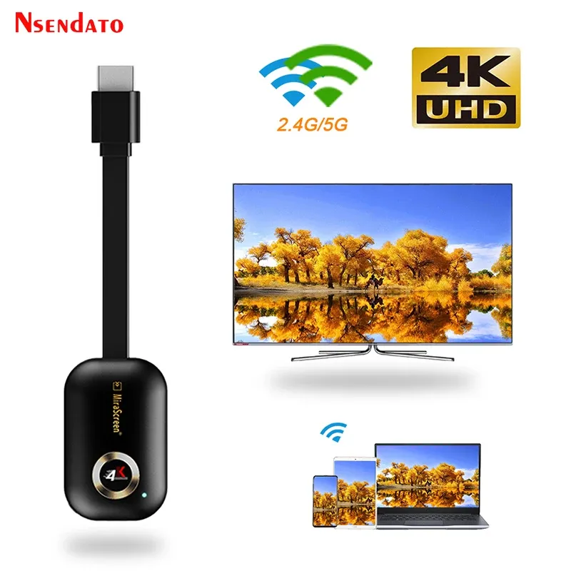 Mirascreen G9 Plus 2,4G/5G 4K Wireless H.265 HD Wifi Display Dongle für Miracast Airplay DLNA TV Stick für Für Android IOS zu TV