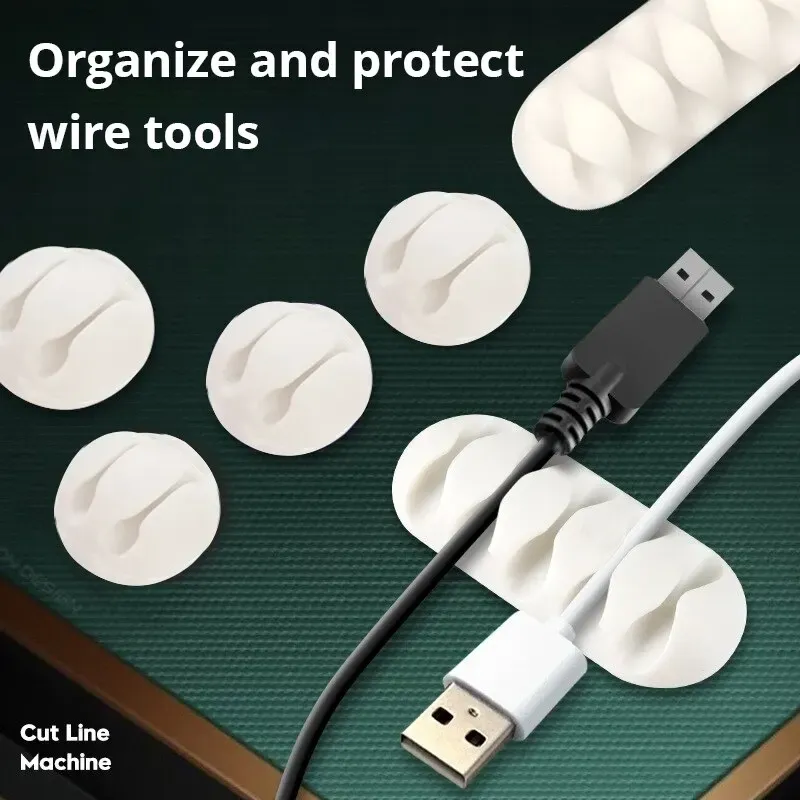 Kabel Wickler Silikon USB Kabel Desktop Ordentlich Management Clips Kabel Halter Für Maus Kopfhörer Draht Organizer