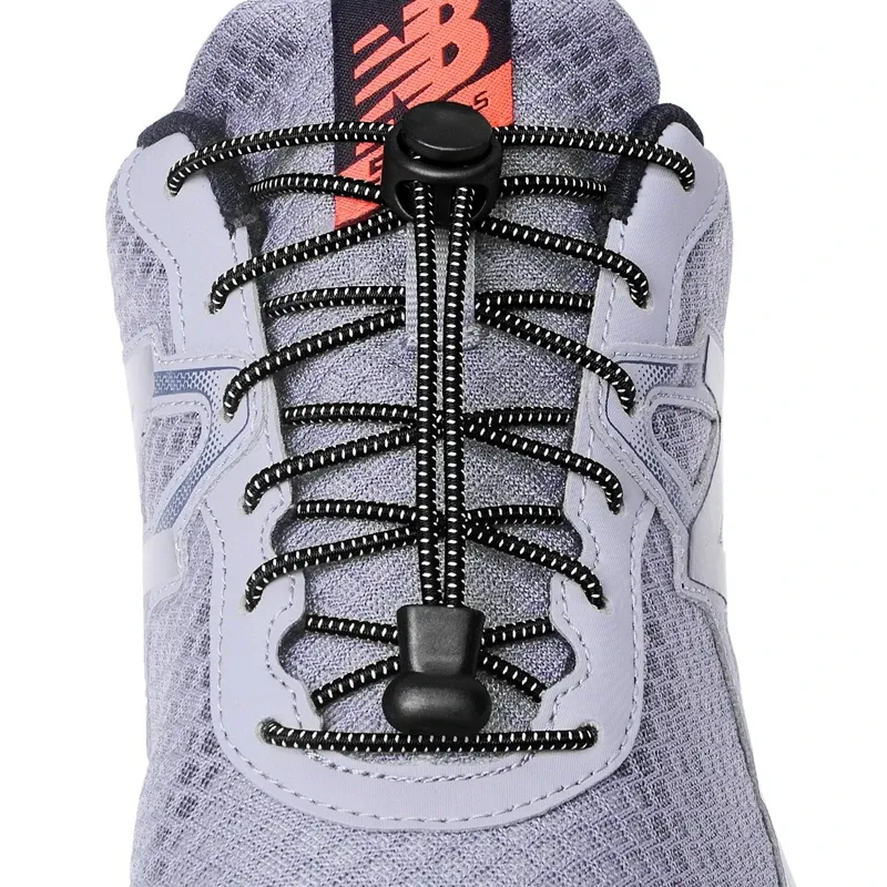 1 Paar Schnürsenkel für Sneaker, elastisch, ohne Binden, Schnürsenkel, Dehnungssperre, Lazy Laces, schnelle Gummi-Schnürsenkel, runde Schnürsenkel